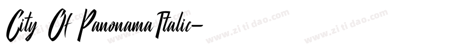 City Of Panonama Italic字体转换